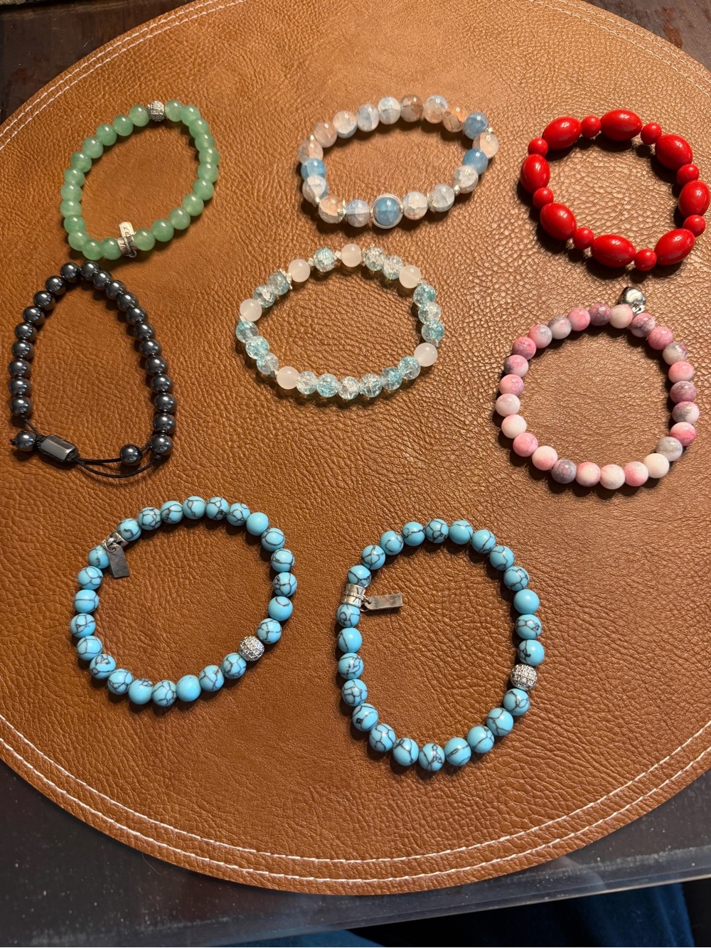 Lot of 8 beaded bracelets